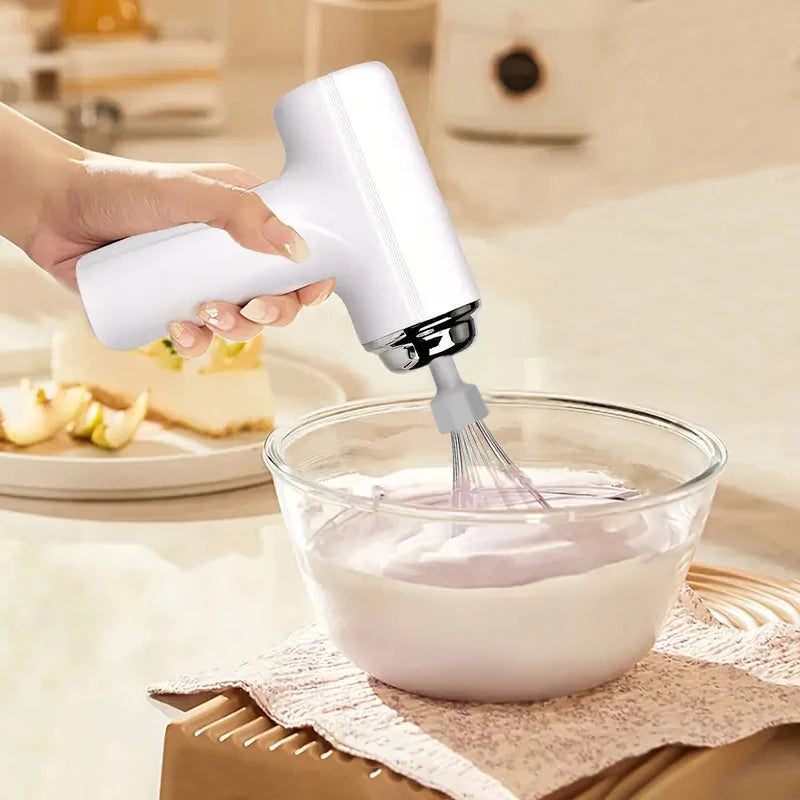 Wireless Mini Egg Beater - USB Handheld Mixer for Cakes & Cream