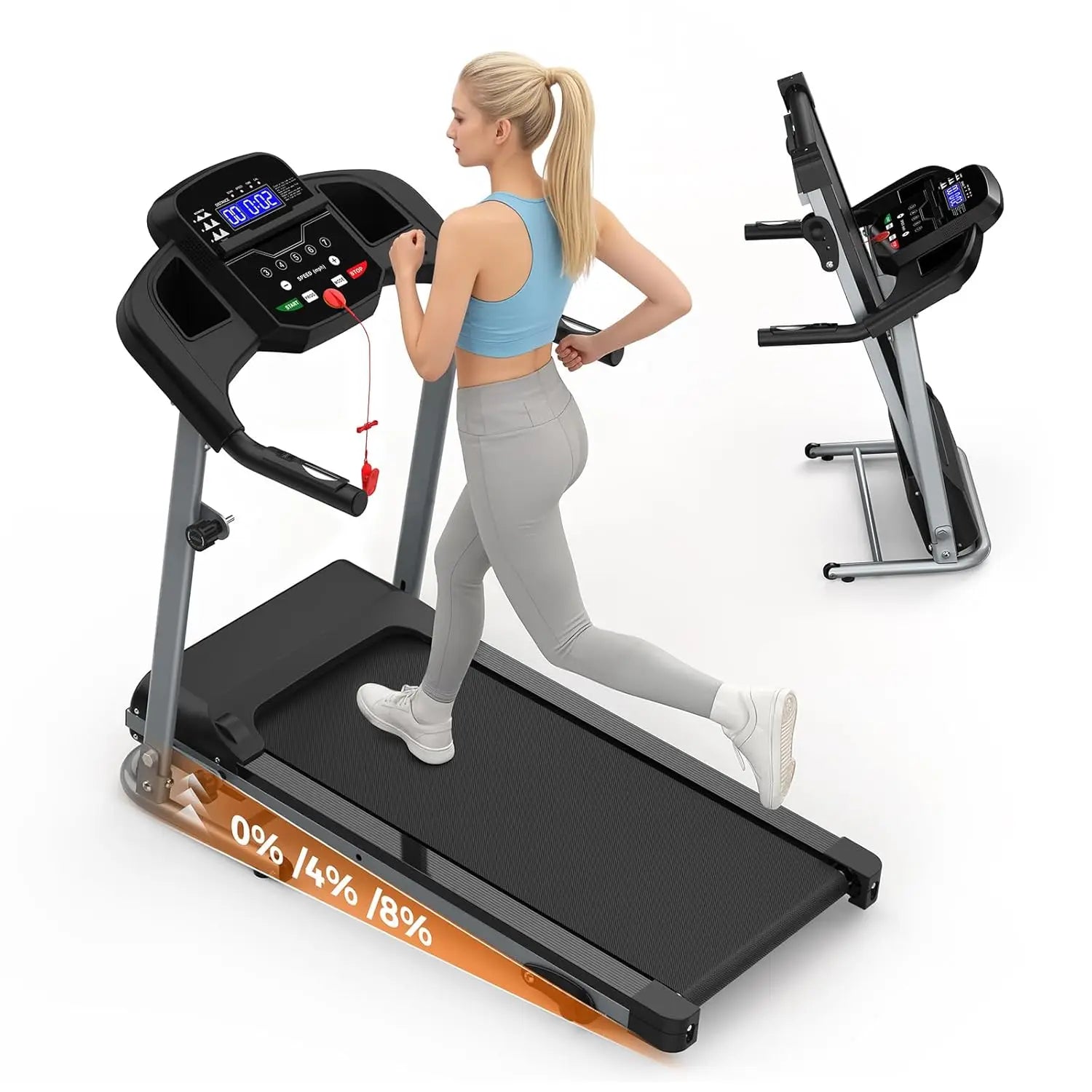 2.5HP Folding Treadmill with Incline
