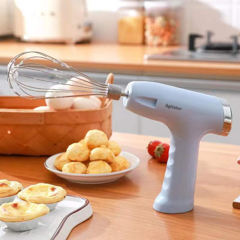 Portable Battery-Powered Hand Mixer Home Kitchen Cream Whisk