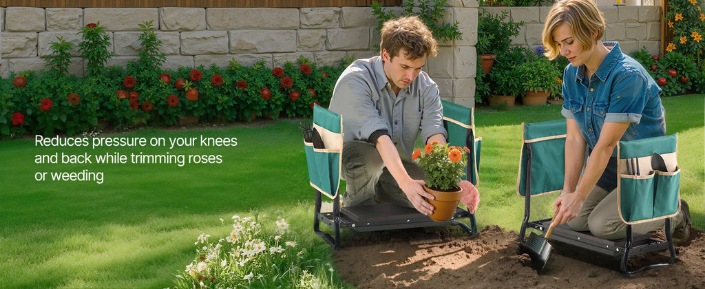 Garden Kneeler and Seat with 2 Tool Bags