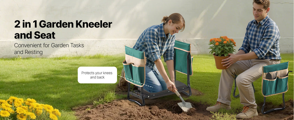 Garden Kneeler and Seat with 2 Tool Bags